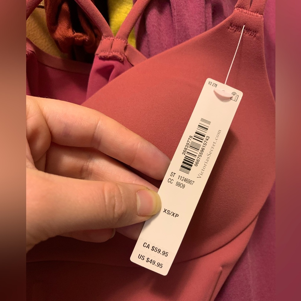 NWT VS Elevate Corset Tank Top, Deep Rose, XS - Picture 7 of 9
